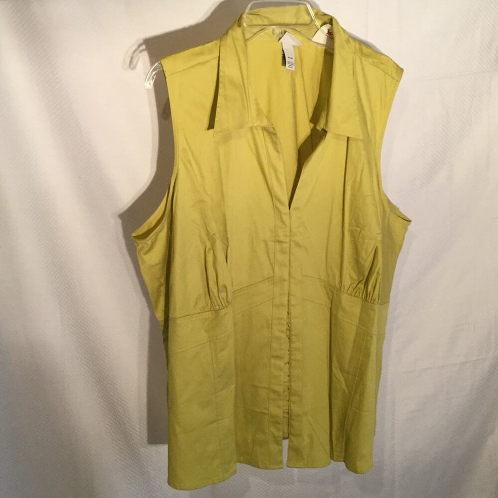 Venezia lime green top cotton spandex nwt 26/28